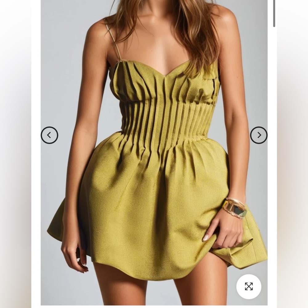 Chic Olive Mini Dress Innovare Denim New Dilara